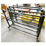 Two steel racks on wheels 8x49x35