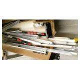 Work table on wheels with contents