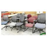 Group of 11 shop chairs