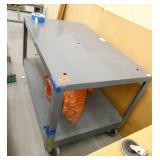 Steel work bench/table  on wheels 30x48