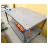 Steel work bench/table  on wheels 30x48