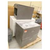 Group of 6 file cabinets and keyboard/monitor riser