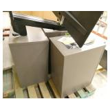 Group of 6 file cabinets and keyboard/monitor riser