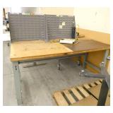 work bench 72x36 with two parts bin hangers
