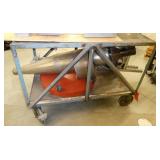 Steel shop cart with contents (electrical switches on top not included)