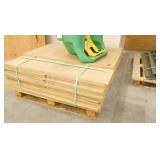 2 pallets of steel shelving with wood shelves 2