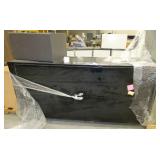 Black upright 2 door cabinet 36x24x78 plus three 3-drawer file cabinets
