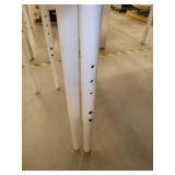 Steel frame, adjustable height table with laminate top 60x27