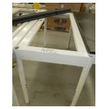 Steel frame, adjustable height table with laminate top 60x27