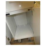Two heavy steel rolling cabinets 19x24x34 see Description