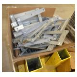 Pallet with Four safety rail posts and other misc items