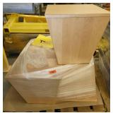 FIVE small sitting area tables 18x18x18