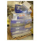 Pallet of empty parts bins