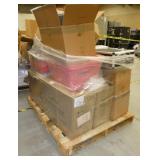 Pallet of misc parts, prototype stuff, some camera things, some filament