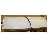 light fixture, 4 new exit signs and 3 portable file boxes