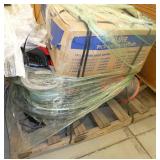 Pallet of misc rolls of plastic filament