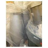 Pallet of large used hopper parts used for plastic pellets