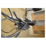 Metal Shipping receiving desk with electrical plugs