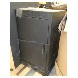 Portable I/T cabinet full of network switches and hubs, great for a training room or small office 48 port switch