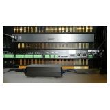 Portable I/T cabinet full of network switches and hubs, great for a training room or small office 48 port switch