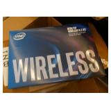 Pallet of misc plastic parts, filament, wireless network cards
