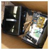 Pallet of misc plastic parts, filament, wireless network cards