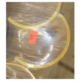 Safety rail - rounded corner pallet racking end protectors and a plastics hopper