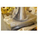 Safety rail - rounded corner pallet racking end protectors and a plastics hopper