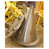 Safety rail - rounded corner pallet racking end protectors and a plastics hopper