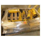 Pallet of safety pallet rack protectors