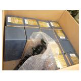 Box of 14 small portable tripods with extending legs