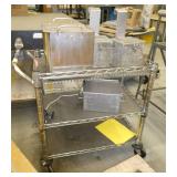 Rolling cart with mesh wash bins