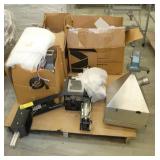 Pallet of plastic extruder parts