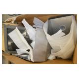 Pallet of plastic extruder parts