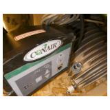 Crate with a CONAIR TL loader unit, control panel and 2 heater units