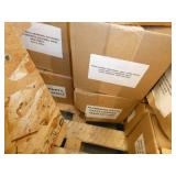 Pallet of 16 boxes of misc hardware - nuts bolts bearings clamps etc