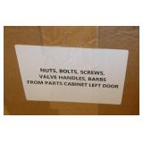 Pallet of 16 boxes of misc hardware - nuts bolts bearings clamps etc