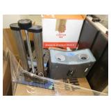 Pallet of tech items including 2 calibration boards and a Thorlabs stage