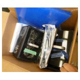 Pallet of tech items including 2 calibration boards and a Thorlabs stage