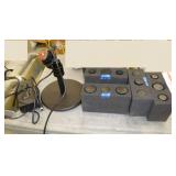 Lot of 12 Schneider-Kreuznach machine automated vision lens and a stand