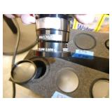 Lot of 12 Schneider-Kreuznach machine automated vision lens and a stand
