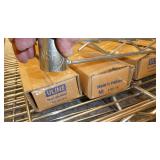 Pallet of various wire shelves and 4 new boxes of posts