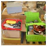 Another pallet full of goodies, enclosure boxes, brass fittings, electrical cords, misc hardware