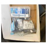 Pallet of hardware, leg supports, adjustable column feet, cable