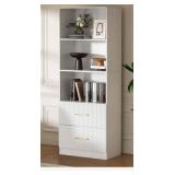 Two lighted bookcases 27x12x84
