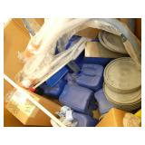 Gaylord pallet of New barrel pumps, empty jugs, New Parker filters