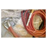 Pallet of hydraulic and air hoses and misc hardware
