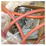 Pallet of hydraulic and air hoses and misc hardware