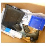 Pallet of misc parts, prototype stuff, a dozen new small scissor lift type stands
