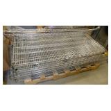 Five pieces of 24x48 wire shelving and 3 pieces of 24x60